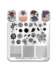 Urodził się dość koronki do paznokci z serii płytka do stemplowania kwiat przędzy kwadratowy szablon Nail Art Stamp Plate