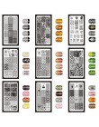 1 sztuka Nail Art Stamp obraz tłoczenia płyty angielski list wzór szablon do Manicure płyty DIY polski wzornik narzędzia do pazn