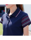 Najwyższej jakości bawełny Slim polo koszule damskie na co dzień Plus rozmiar z krótkim rękawem w stylu Retro w stylu vintage po