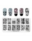 NICOLE pamiętnik do paznokci ze stali nierdzewnej tłoczenia płyty kwiaty Nail Art DIY projekt paznokci obraz płyty wzornik akces