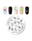 NICOLE pamiętnik do paznokci ze stali nierdzewnej tłoczenia płyty kwiaty Nail Art DIY projekt paznokci obraz płyty wzornik akces