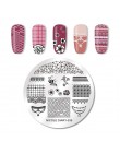 NICOLE pamiętnik do paznokci ze stali nierdzewnej tłoczenia płyty kwiaty Nail Art DIY projekt paznokci obraz płyty wzornik akces