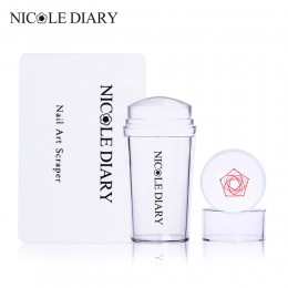 NICOLE pamiętnik przezroczysty do paznokci Stamper z skrobak do paznokci do tłoczenia lakier do paznokci Manicure Nail Art DIY n