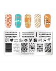 NICOLE pamiętnik walentynki do paznokci płytka do stemplowania prostokąt okrągły Nail Art Stamp obraz szablon DIY do paznokci pł