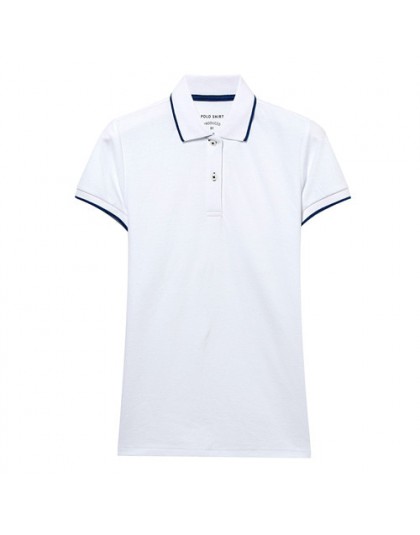 Giordano koszulka Polo damska koszula kobiety kontrast kolor Pique Slim fit Polo kobiety koszula z krótkim rękawem boczne podzia