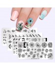 NICOLE pamiętnik Nail Art tłoczenia płyt geometryczne kwiaty wielu wzór Nail Art Stamp szablon szablony do manicure