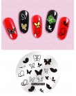 Nowe szablony do zdobienia paznokci szablony pieczęć talerz okrągły Manicure do paznokci DIY zestaw narzędzi kwiat motyl ptak in
