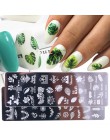 1 sztuk 12x4 cm paznokci tłoczenia płyty liść kwiaty motyl kot do zdobienia paznokci szablony szablony projekt polski manicure T