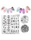 NICOLE pamiętnik Nail Art tłoczenia płyt geometryczne kwiaty wielu wzór Nail Art Stamp szablon szablony do manicure