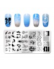 NICOLE pamiętnik Nail Art tłoczenia płyt geometryczne kwiaty wielu wzór Nail Art Stamp szablon szablony do manicure