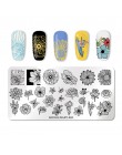 NICOLE pamiętnik Nail Art tłoczenia płyt geometryczne kwiaty wielu wzór Nail Art Stamp szablon szablony do manicure