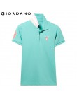 Giordano koszulka polo damska koszula kobiety haft Deer elastyczna koszulka polo z krótkim rękawem kobiety bawełna elastan na co