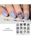 KADS Fashion Design paznokci tłoczenia płyty szablon do zdobienia paznokci płyta geometryczny obraz płyty DIY pieczęć szablon do
