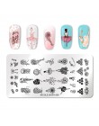 NICOLE pamiętnik Nail Art tłoczenia płyt geometryczne kwiaty wielu wzór Nail Art Stamp szablon szablony do manicure