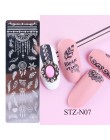 1 sztuk 12x4 cm paznokci tłoczenia płyty liść kwiaty motyl kot do zdobienia paznokci szablony szablony projekt polski manicure T