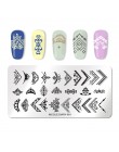 NICOLE pamiętnik Nail Art tłoczenia płyt geometryczne kwiaty wielu wzór Nail Art Stamp szablon szablony do manicure