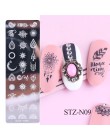 1 sztuk 12x4 cm paznokci tłoczenia płyty liść kwiaty motyl kot do zdobienia paznokci szablony szablony projekt polski manicure T