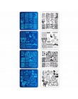 Biutee 12 sztuk paznokci Manicure talerze + 1 polski Stamper + 1 skrobak zestaw Nail Art Stamp Plate szablony do stemplowania st