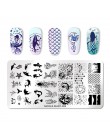 NICOLE pamiętnik Nail Art tłoczenia płyt geometryczne kwiaty wielu wzór Nail Art Stamp szablon szablony do manicure