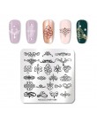 NICOLE pamiętnik Nail Art tłoczenia płyt geometryczne kwiaty wielu wzór Nail Art Stamp szablon szablony do manicure