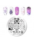 NICOLE pamiętnik Nail Art tłoczenia płyt geometryczne kwiaty wielu wzór Nail Art Stamp szablon szablony do manicure