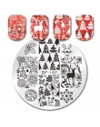 Urodzony dość boże narodzenie prostokąt szablon tłoczenia paznokci kwiat zwierząt geometria miłość walentynki Nail Art płytka do