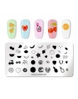 NICOLE pamiętnik Nail Art tłoczenia płyt geometryczne kwiaty wielu wzór Nail Art Stamp szablon szablony do manicure