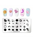 NICOLE pamiętnik Nail Art tłoczenia płyt geometryczne kwiaty wielu wzór Nail Art Stamp szablon szablony do manicure