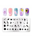 NICOLE pamiętnik Nail Art tłoczenia płyt geometryczne kwiaty wielu wzór Nail Art Stamp szablon szablony do manicure