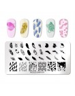 NICOLE pamiętnik Nail Art tłoczenia płyt geometryczne kwiaty wielu wzór Nail Art Stamp szablon szablony do manicure