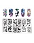 NICOLE pamiętnik Nail Art tłoczenia płyt geometryczne kwiaty wielu wzór Nail Art Stamp szablon szablony do manicure