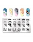 NICOLE pamiętnik Nail Art tłoczenia płyt geometryczne kwiaty wielu wzór Nail Art Stamp szablon szablony do manicure