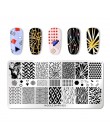 NICOLE pamiętnik Nail Art tłoczenia płyt geometryczne kwiaty wielu wzór Nail Art Stamp szablon szablony do manicure