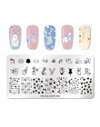 NICOLE pamiętnik Nail Art tłoczenia płyt geometryczne kwiaty wielu wzór Nail Art Stamp szablon szablony do manicure