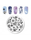 NICOLE pamiętnik Nail Art tłoczenia płyt geometryczne kwiaty wielu wzór Nail Art Stamp szablon szablony do manicure