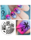 Urodzony dość boże narodzenie prostokąt szablon tłoczenia paznokci kwiat zwierząt geometria miłość walentynki Nail Art płytka do