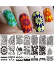 Urodzony dość boże narodzenie prostokąt szablon tłoczenia paznokci kwiat zwierząt geometria miłość walentynki Nail Art płytka do