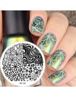 Urodzony dość boże narodzenie prostokąt szablon tłoczenia paznokci kwiat zwierząt geometria miłość walentynki Nail Art płytka do