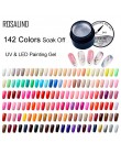 ROSALIND 5 ML żel do malowania lakier 142 kolorowy żelowy lakier do paznokci zestaw do Manicure DIY Top baza płaszcz Hybird proj