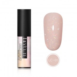 LILYCUTE 5 ml Nude kolor żel UV z brokatem holograficzne cekiny Soak Off Semi permanentny kolorowy lakier do paznokci żel do paz