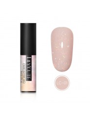 LILYCUTE 5 ml Nude kolor żel UV z brokatem holograficzne cekiny Soak Off Semi permanentny kolorowy lakier do paznokci żel do paz