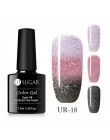 UR SUGAR Rainbow termiczna żel zmieniający kolor lakier do paznokci holograficzny Glitter temperatura Soak Off żel UV lakier 7.5