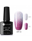 UR SUGAR Rainbow termiczna żel zmieniający kolor lakier do paznokci holograficzny Glitter temperatura Soak Off żel UV lakier 7.5