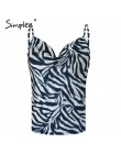 Simplee Sexy v neck czarny satynowy top kobiet 2019 bez rękawów biały top kobiet lato tank top streetwear lady camisole top femi