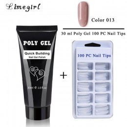 Polygel 6 kolorów Builder Poly żel szybkie suche Nail Art Design przedłużenie paznokci naturalny twardy żel galaretki żel akrylo