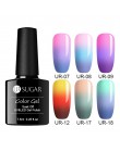 UR SUGAR termiczny Ultra cienkie Glitter 3 kolory Soak Off żel UV kolor-zmiana płatek śniegu temperatury zmiana koloru żel żel d