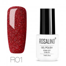 ROSALIND żel do paznokci zestaw do polerowania uv 7 ML biała butelka żel do paznokci Soak Off Rainbow serii zestaw do Manicure l