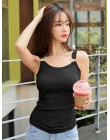 Bez rękawów Sexy slim lato Camisole kobiety kamizelka solidna bawełna Halter Crop Top czarny biały różowy podstawowe gorset Top 