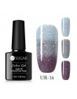 UR SUGAR termiczny Ultra cienkie Glitter 3 kolory Soak Off żel UV kolor-zmiana płatek śniegu temperatury zmiana koloru żel żel d