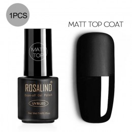 ROSALIND 7 ML mat żel żel Top Coat do paznokci UV Soak-Off nudne matowa powierzchnia trwałe lakiery do paznokci